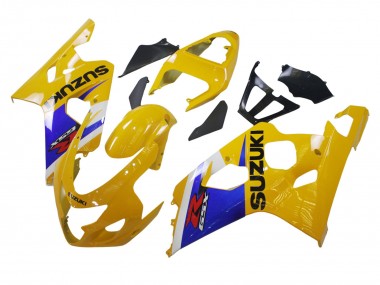 Meilleurs Carénage Moto Suzuki GSXR 600 / GSXR 750 2004-2005 - Jaune Blanc Bleu Noir
