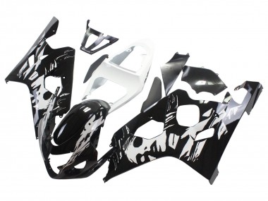 Meilleurs Carénage Moto Suzuki GSXR 600 / GSXR 750 2004-2005 - Blanc Noir