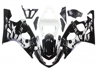 Meilleurs Carénage Moto Suzuki GSXR 600 / GSXR 750 2004-2005 - Blanc Noir