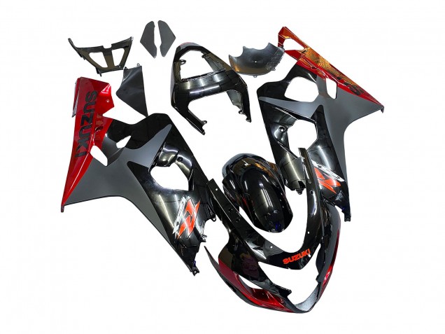 Carénages Moto Suzuki GSXR 600 / GSXR 750 2004-2005 - Noir Gris Rouge