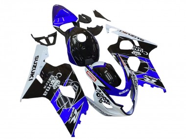 Meilleurs Carénage Moto Suzuki GSXR 600 / GSXR 750 2004-2005 - Blanc Bleu Noir Corona Motul