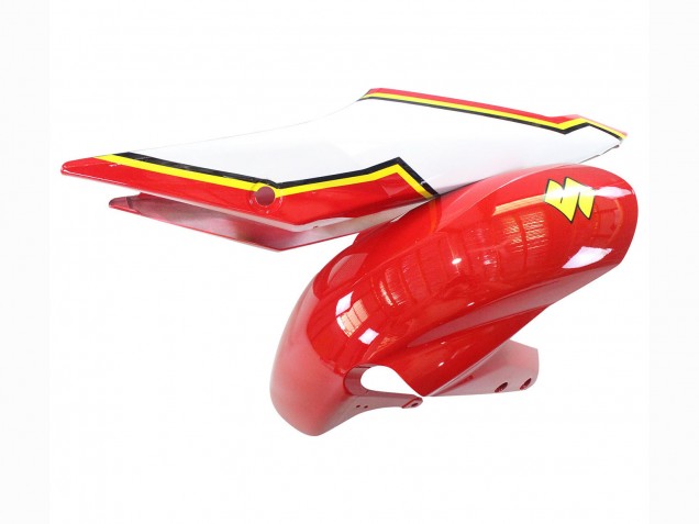 Carénages Moto Suzuki GSXR 600 / GSXR 750 2004-2005 - Blanc Rouge Jaune Michelin Texaon Heron 7