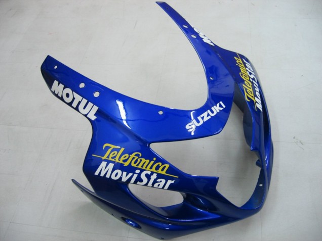 Carénages Moto Suzuki GSXR 600 / GSXR 750 2004-2005 - Bleu Blanc Jaune Vert Telefonica Motul MoviStar