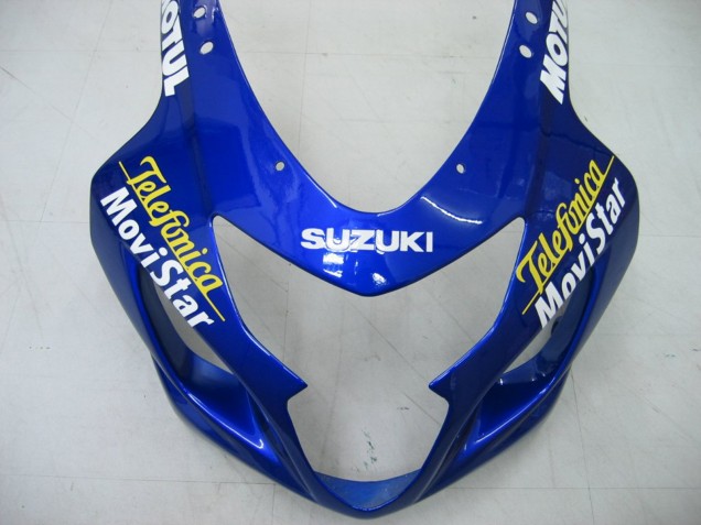 Carénages Moto Suzuki GSXR 600 / GSXR 750 2004-2005 - Bleu Blanc Jaune Vert Telefonica Motul MoviStar