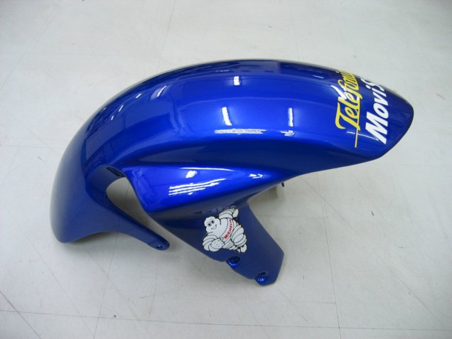 Carénages Moto Suzuki GSXR 600 / GSXR 750 2004-2005 - Bleu Blanc Jaune Vert Telefonica Motul MoviStar