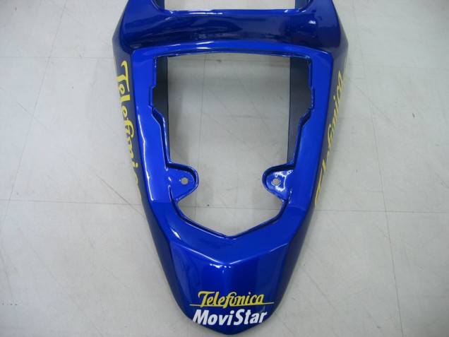 Carénages Moto Suzuki GSXR 600 / GSXR 750 2004-2005 - Bleu Blanc Jaune Vert Telefonica Motul MoviStar