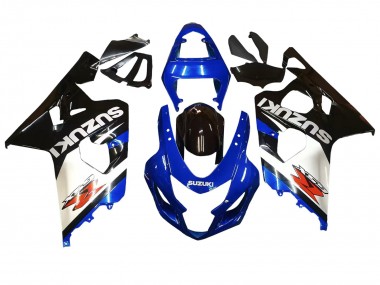 Meilleurs Carénages Moto Suzuki GSXR 600 / GSXR 750 2004-2005 - Bleu Blanc Noir