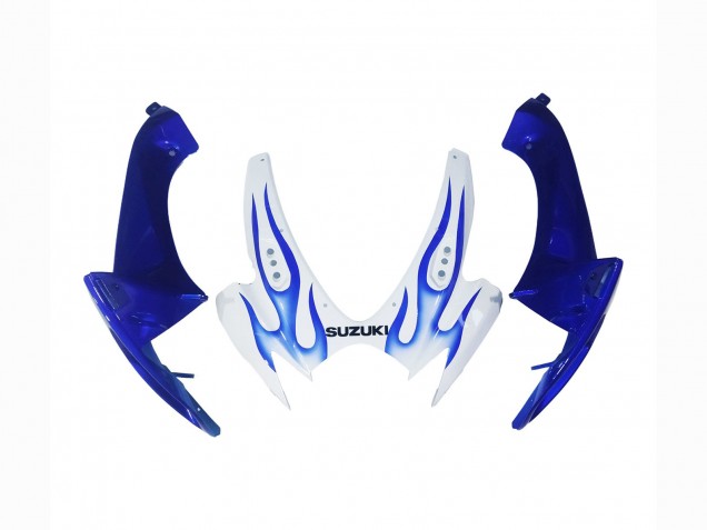 Carénages Moto Suzuki GSXR 600 / GSXR 750 2006-2007 - Blanc Bleu Flamme