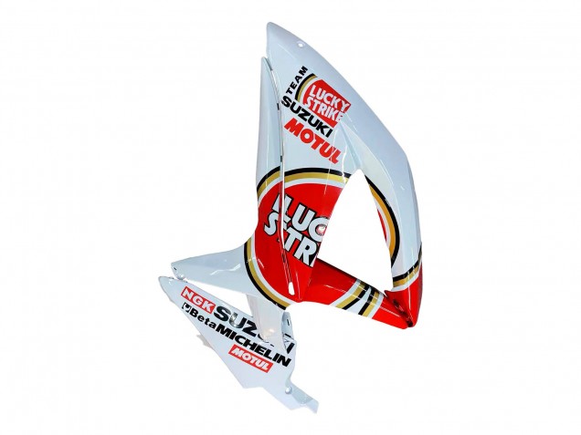 Carénages Moto Suzuki GSXR 600 / GSXR 750 2008-2010 - Blanc Rouge Motul Lucky Strike