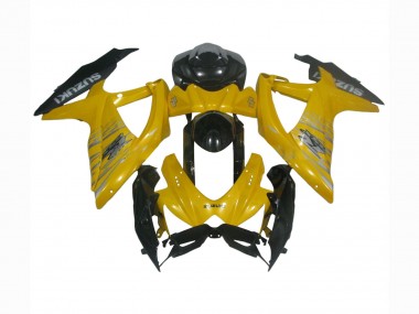 Meilleurs Carénages Moto Suzuki GSXR 600 / GSXR 750 2008-2010 - Jaune Noir Brillant