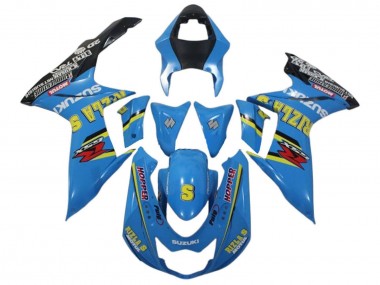 Meilleurs Carénages Moto Suzuki GSXR 600 / GSXR 750 2011-2024 - Bleu Jaune Noir Rizla