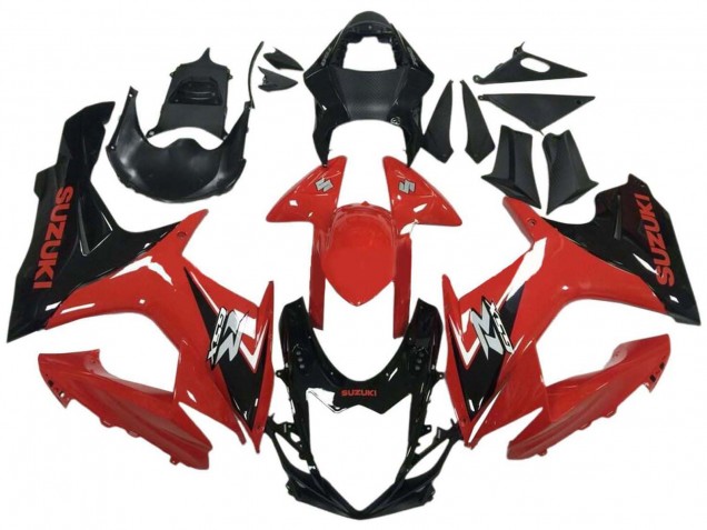 Carénage Moto Suzuki GSXR 600 / GSXR 750 2011-2024 - Rouge Noir Brillant