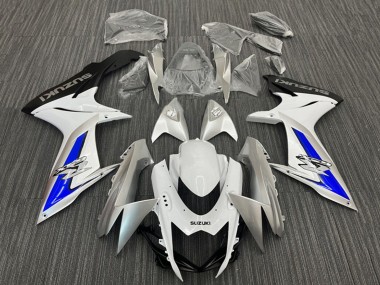 Meilleurs Carénages Moto Suzuki GSXR 600 / GSXR 750 2011-2024 - Blanc Argent Bleu Noir