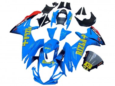 Meilleurs Carénages Moto Suzuki GSXR 600 / GSXR 750 2011-2024 - Bleu Or Rouge Noir Rizla