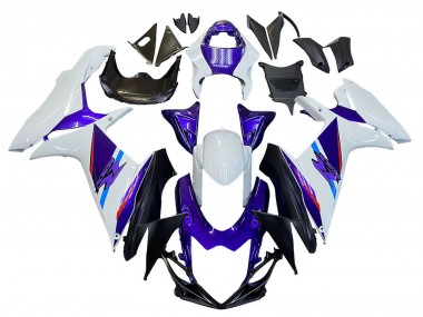 Meilleurs Carénages Moto Suzuki GSXR 600 / GSXR 750 2011-2024 - Bleu Violet Blanc