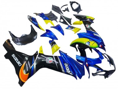 Meilleurs Carénages Moto Suzuki GSXR 600 / GSXR 750 2011-2024 - Bleu Jaune