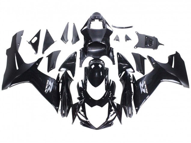 Carénages Moto Suzuki GSXR 600 / GSXR 750 2011-2024 - Noir Brillant Noir Mat Blanc Décalque