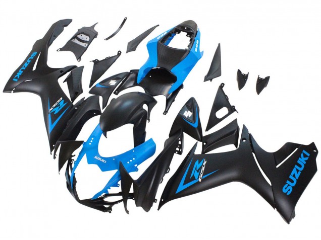 Carénage Moto Suzuki GSXR 600 / GSXR 750 2011-2024 - Bleu Noir Mat