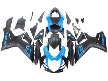 Meilleurs Carénage Moto Suzuki GSXR 600 / GSXR 750 2011-2024 - Bleu Noir Mat