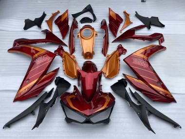 Meilleurs Carénages Moto Yamaha YZF R3/R25 2015-2018 - Rouge Orange