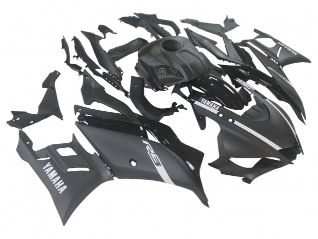 Carénages Moto Yamaha YZF R3/R25 2019-2021 - Noir Mat Argent
