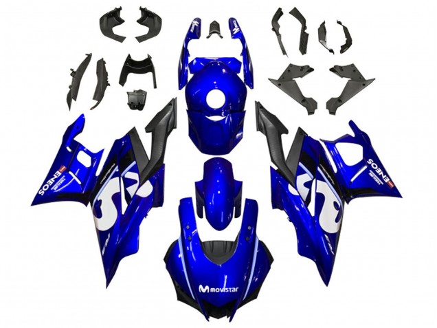 Carénages Moto Yamaha YZF R3/R25 2019-2021 - Bleu Blanc Noir MoviStar ENEOS