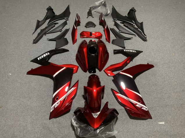 Carénages Moto Yamaha YZF R3/R25 2019-2021 - Rouge Blanc Noir Brillant