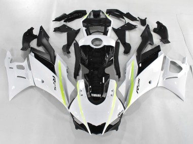 Meilleurs Carénages Moto Yamaha YZF R3/R25 2019-2021 - Blanc Vert Noir