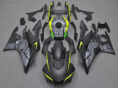 Meilleurs Carénages Moto Yamaha YZF R3/R25 2022-2024 - Noir Mat Gris Jaune Vert
