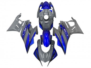 Meilleurs Carénages Moto Yamaha YZF R3/R25 2022-2024 - Gris Foncé Bleu