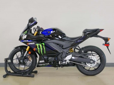 Meilleurs Carénages Moto Yamaha YZF R3/R25 2022-2024 - Bleu Vert Noir Monstre Yamalube ENEOS