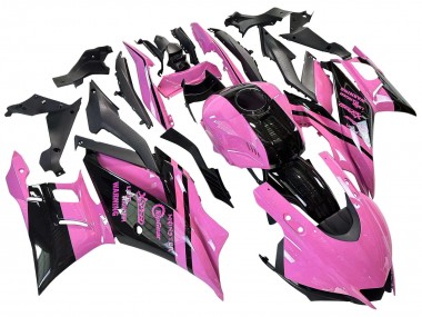 Meilleurs Carénages Moto Yamaha YZF R3/R25 2022-2024 - Rose Noir Brillant Monstre