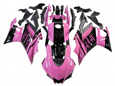 Meilleurs Carénages Moto Yamaha YZF R3/R25 2022-2024 - Rose Noir Brillant Monstre