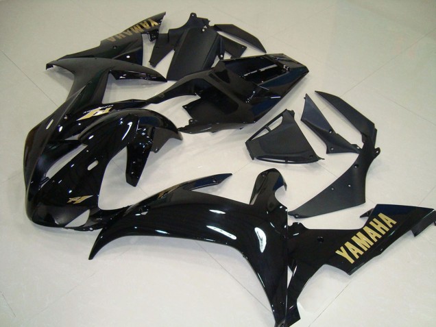 Carénages Moto Yamaha YZF R1 2002-2003 - Noir Brillant Or Décalque
