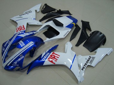 Meilleurs Carénages Moto Yamaha YZF R1 2002-2003 - Blanc Bleu Rouge Fiat
