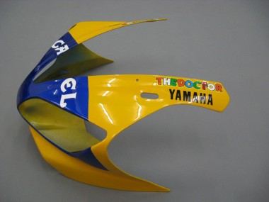 Meilleurs Carénages Moto Yamaha YZF 1000 R1 2000-2001 - Blanc Jaune Bleu Motul Chameau