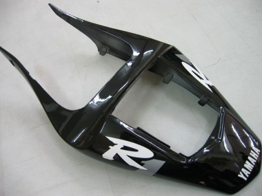 Meilleurs Carénages Moto Yamaha YZF 1000 R1 2000-2001 - Noir Brillant Blanc Décalque