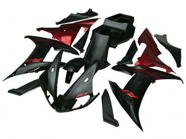 Meilleurs Carénages Moto Yamaha YZF 1000 R1 2002-2003 - Rouge Noir Flamme