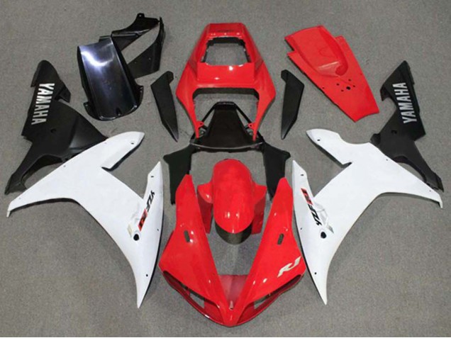 Carénages Moto Yamaha YZF 1000 R1 2002-2003 - Rouge Blanc Noir