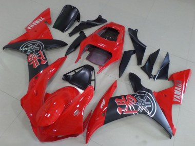 Meilleurs Carénages Moto Yamaha YZF R1 2002-2003 - Rouge Noir Mat
