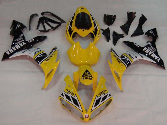 Carénages Moto Yamaha YZF 1000 R1 2004-2006 - Jaune Blanc Noir Brillant