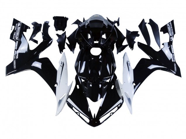 Carénages Moto Yamaha YZF 1000 R1 2004-2006 - Noir Brillant Blanc Motul