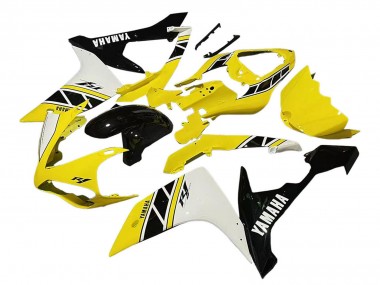 Meilleurs Carénage Moto Yamaha YZF 1000 R1 2007-2008 - Jaune Blanc Noir