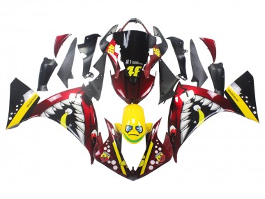 Meilleurs Carénages Moto Yamaha YZF 1000 R1 2009-2011 - Rouge Jaune Noir Requin 46