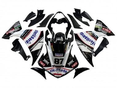 Meilleurs Carénages Moto Yamaha YZF 1000 R1 2009-2011 - Noir Brillant Blanc Rouge Volvo Fimer Yamalube 87