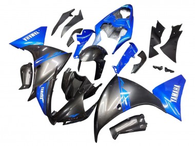 Meilleurs Carénages Moto Yamaha YZF 1000 R1 2012-2014 - Bleu Noir Brillant