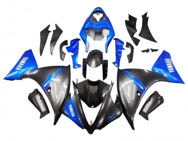 Meilleurs Carénages Moto Yamaha YZF 1000 R1 2012-2014 - Bleu Noir Brillant