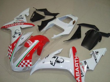 Meilleurs Carénages Moto Yamaha YZF R1 2002-2003 - Blanc Rouge Vert Abarth Motul Michelin