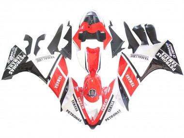 Meilleurs Carénages Moto Yamaha YZF 1000 R1 2012-2014 - Blanc Rouge Noir Brillant Petronas