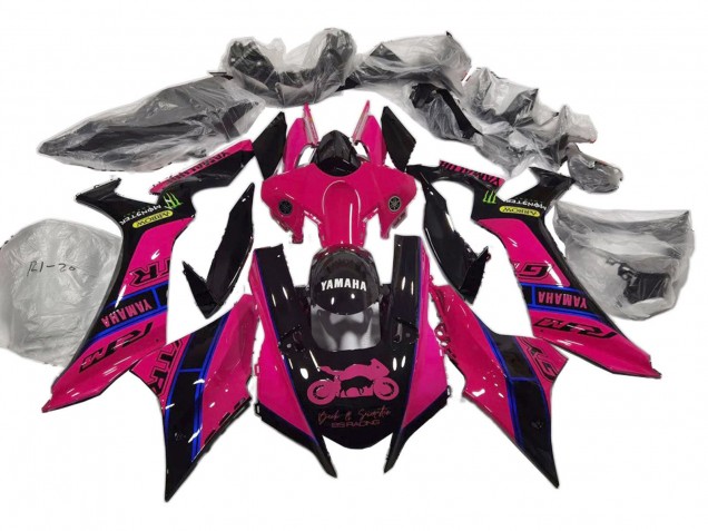 Carénages Moto Yamaha YZF 1000 R1 2020-2025 - Rose Noir Bleu
